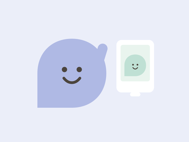 The Doorstep Helper waving on a video call